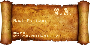 Madl Mariann névjegykártya